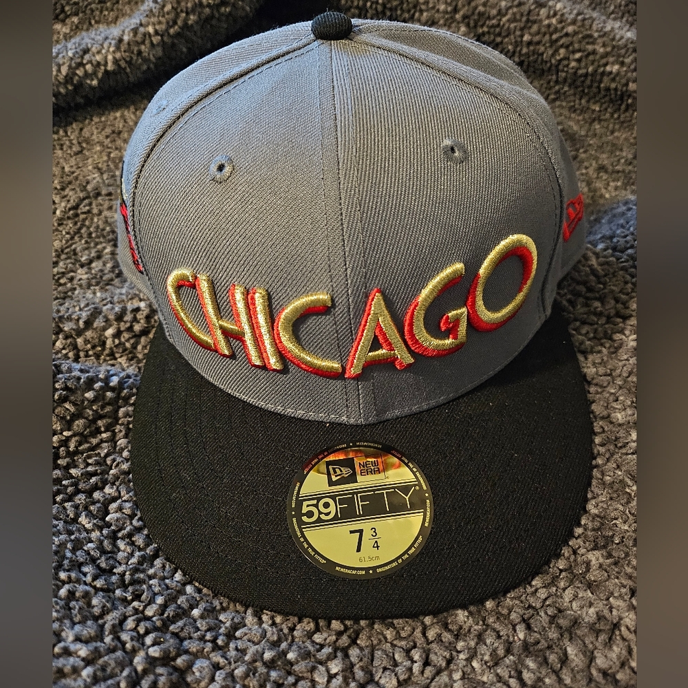 New Era 59FIFTY Gray and Black Fitted Cap 7 3/4 Fitted Hat